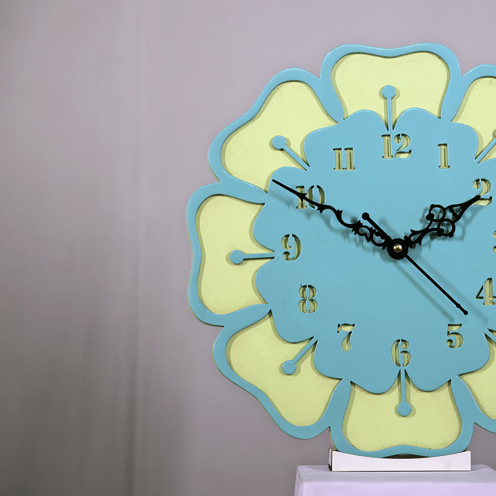 floral wall clock